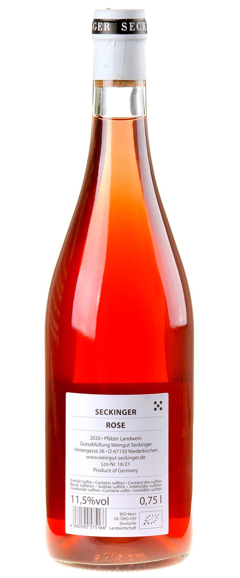 Seckinger Rose Pure R Bio 2020 Rücketikette