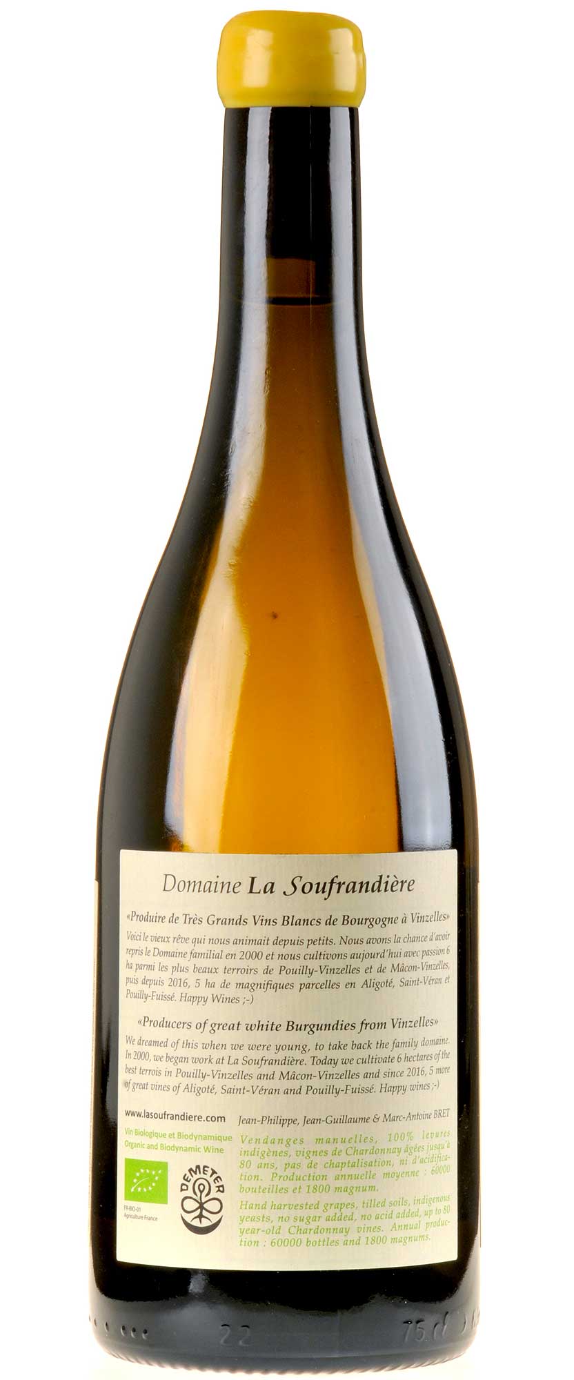 Bret Brothers & La Soufrandière Pouilly-Vinzelles "Les Quarts" 2017 Rücketikette