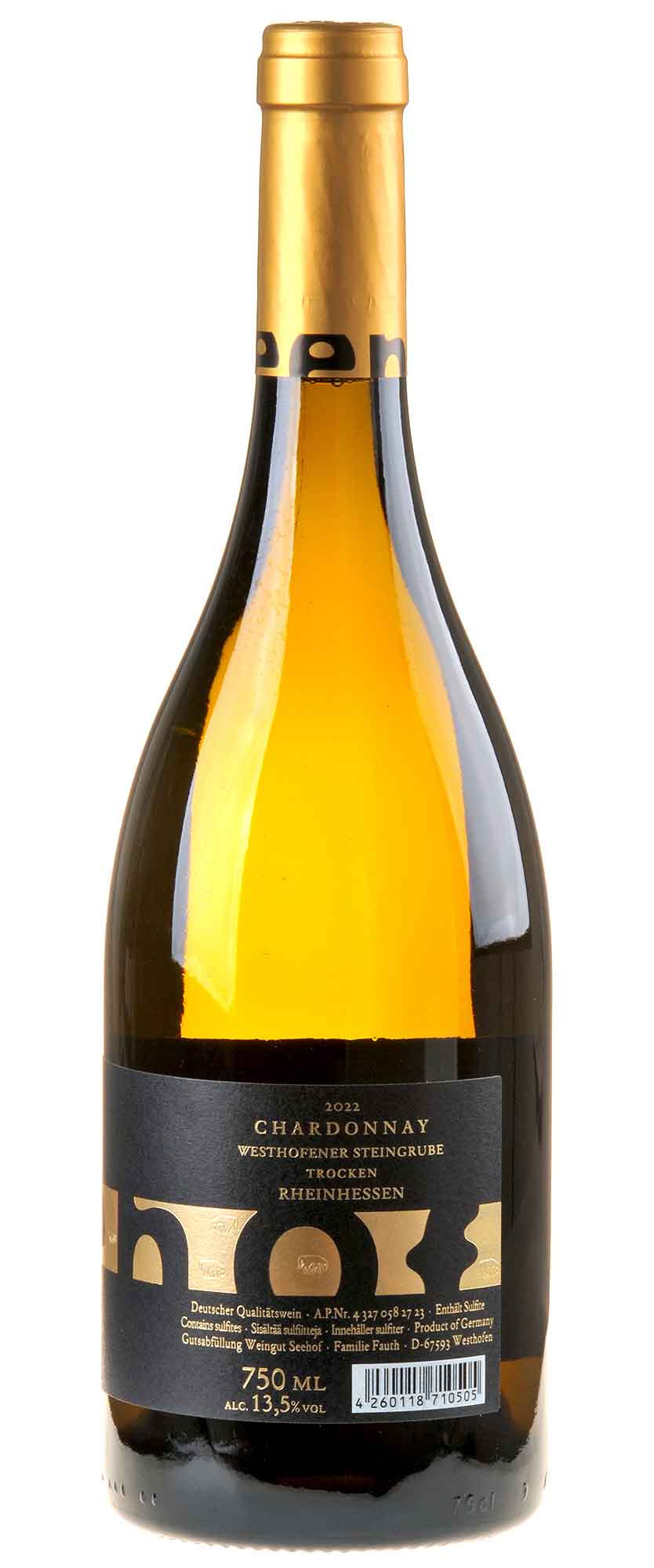Weingut Seehof Chardonnay Steingrube -R- 2022 Rücketikett