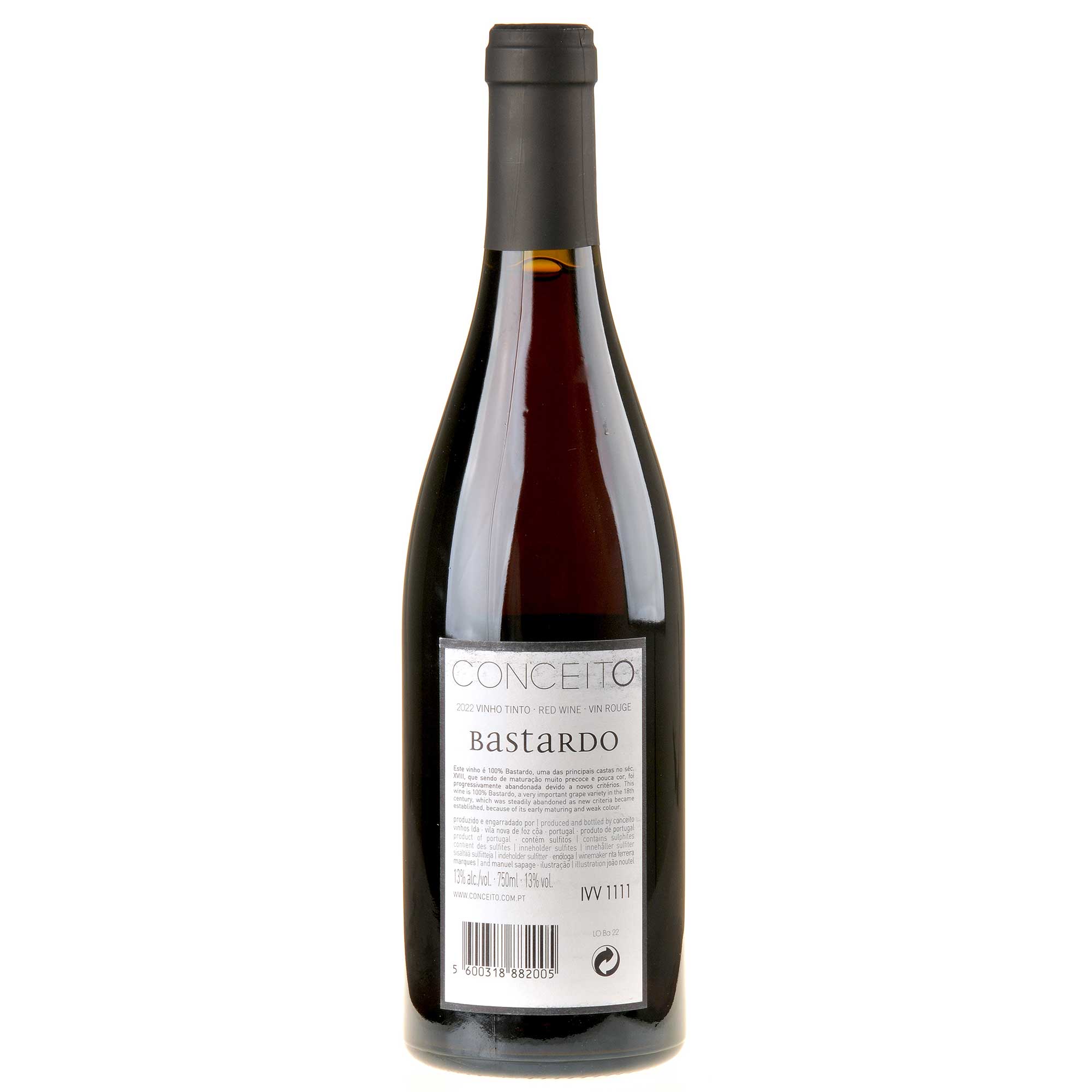Conceito Vinhos Bastardo 2022 Rücketikett