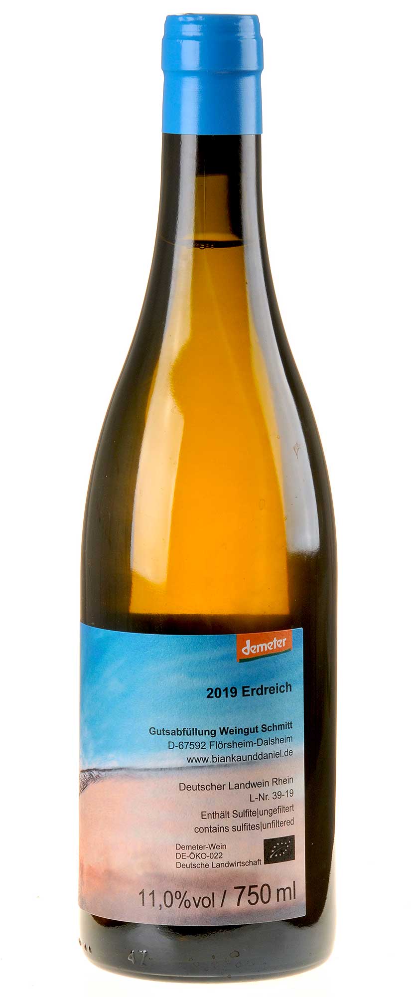 Ökologisches Weingut Schmitt Erdreich Bio 2019 Rücketikett