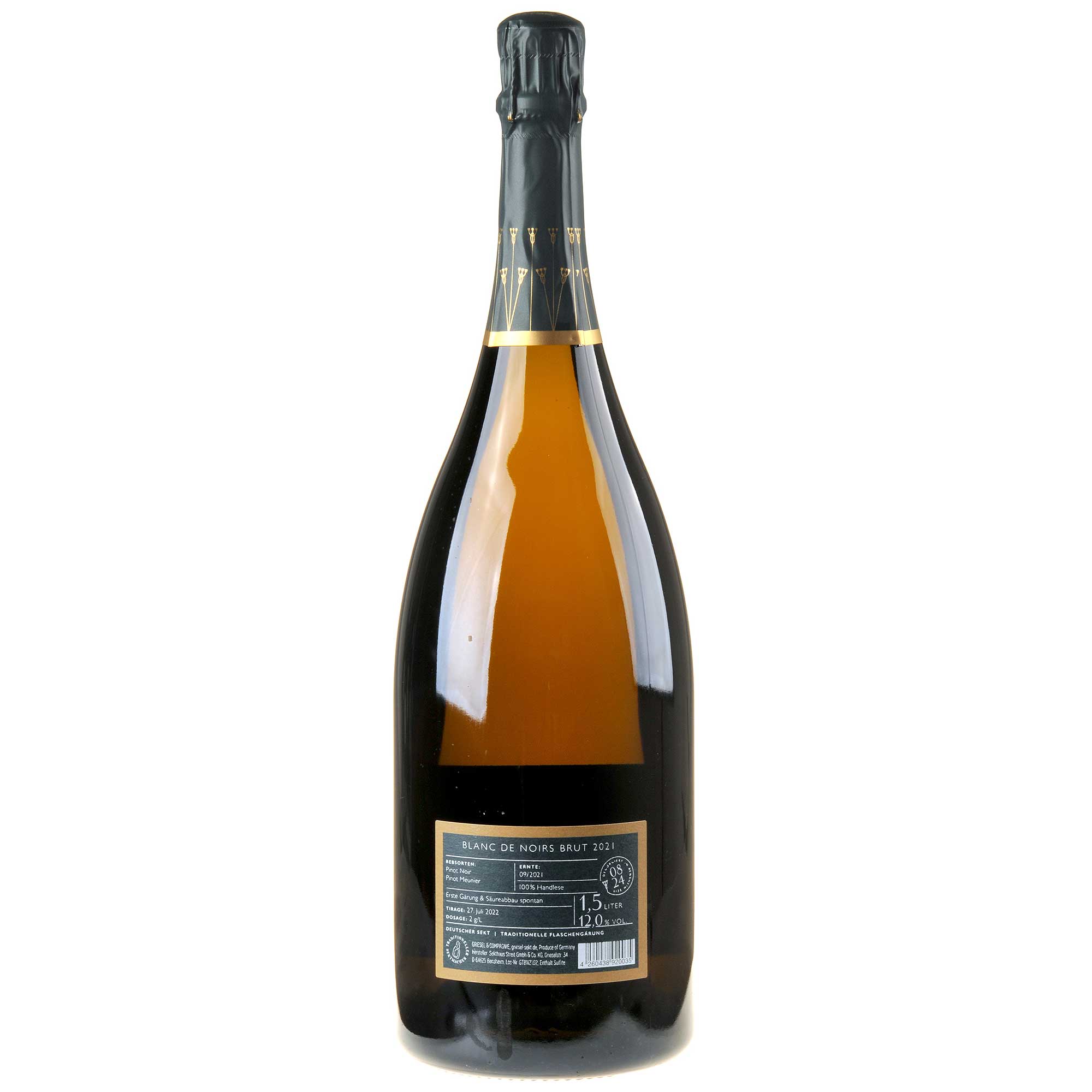 Griesel & Compagnie Blanc de Noirs Brut Tradition 2021 Magnum Rücketikett