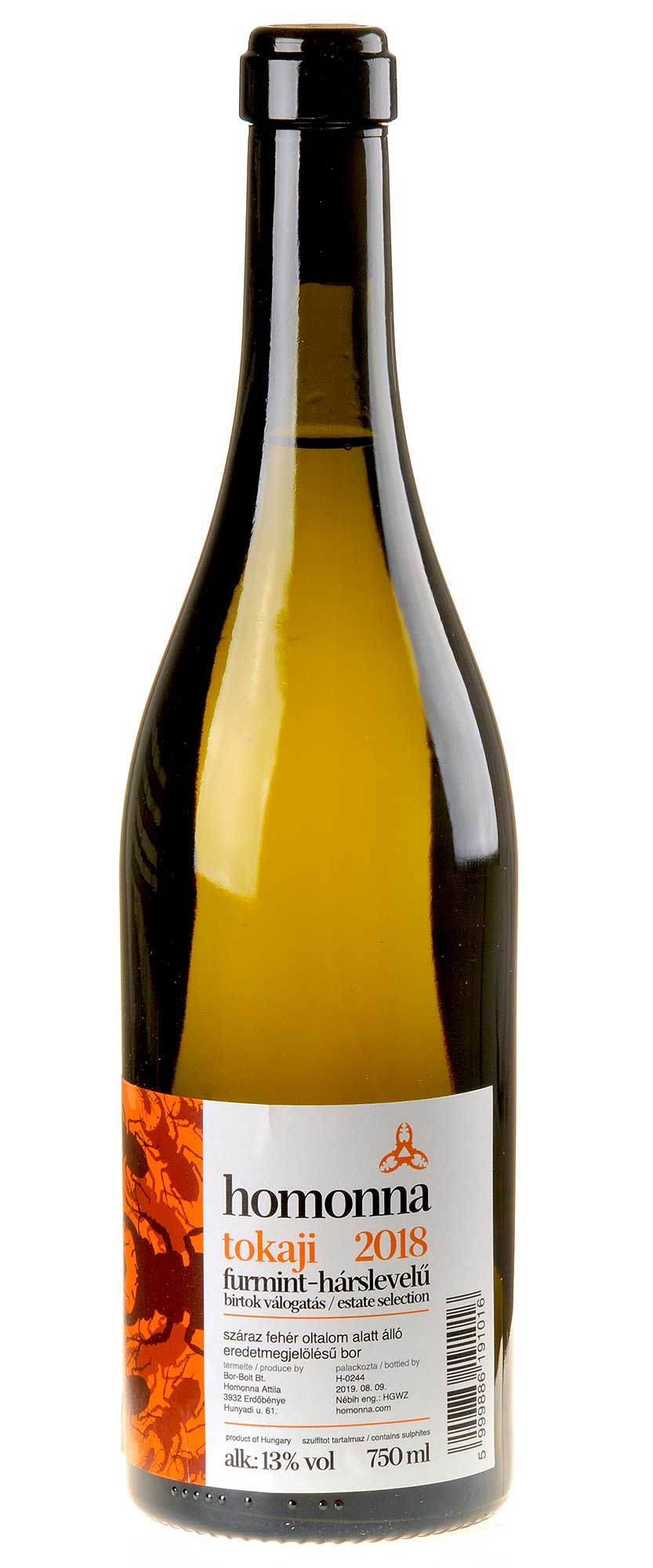 Attila Homonna Estate Selection Tokaji Furmint Hárslevelü 2018