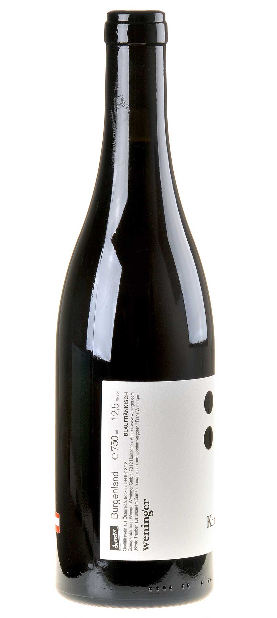 Weingut Weninger Kirchholz Blaufränkisch Bio 2017 Seitenetikette