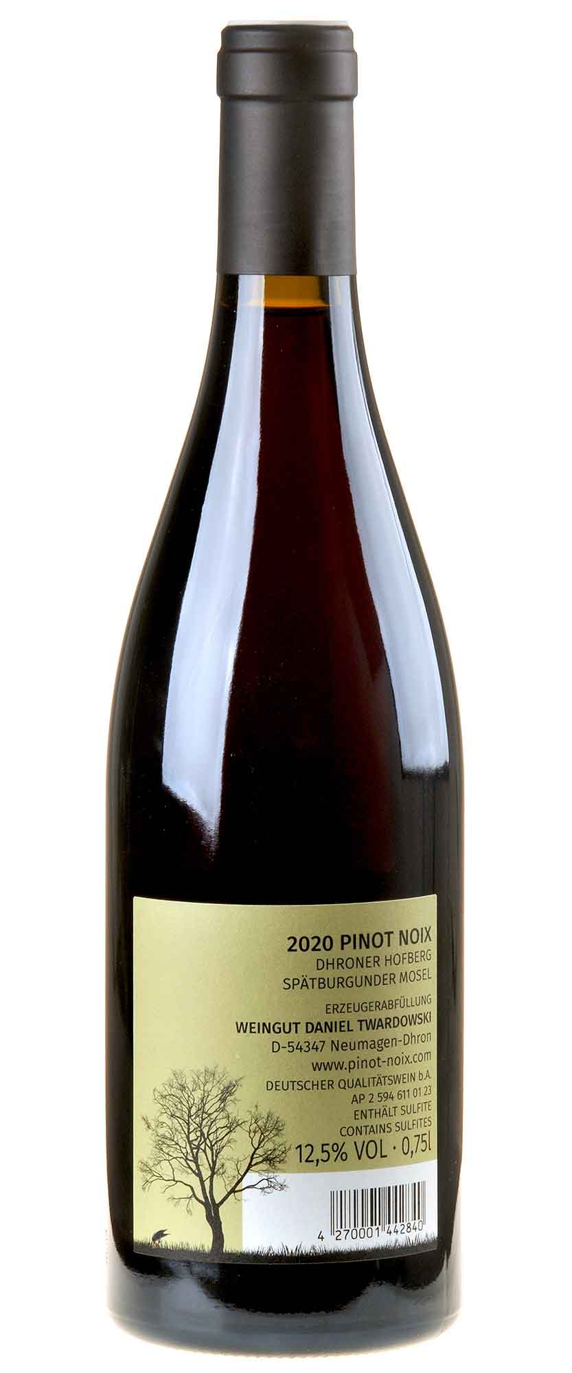 Daniel Twardowski Pinot Noix 3rd 2020 Rücketikett