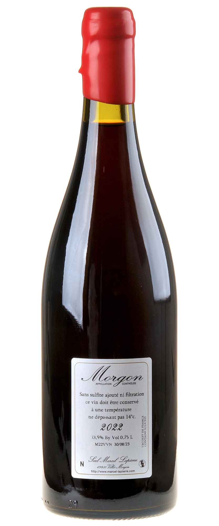 Domaine Lapierre - Marcel & Mathieu Morgon 2022 Rücketikett