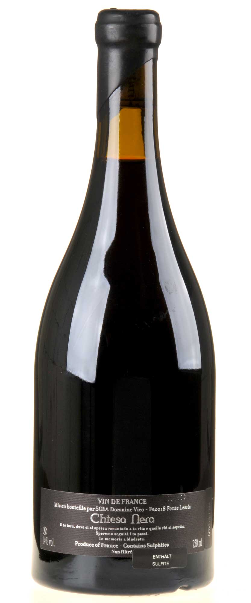 Clos Venturi Chiesa Nera Rouge 2015 Rücketikette