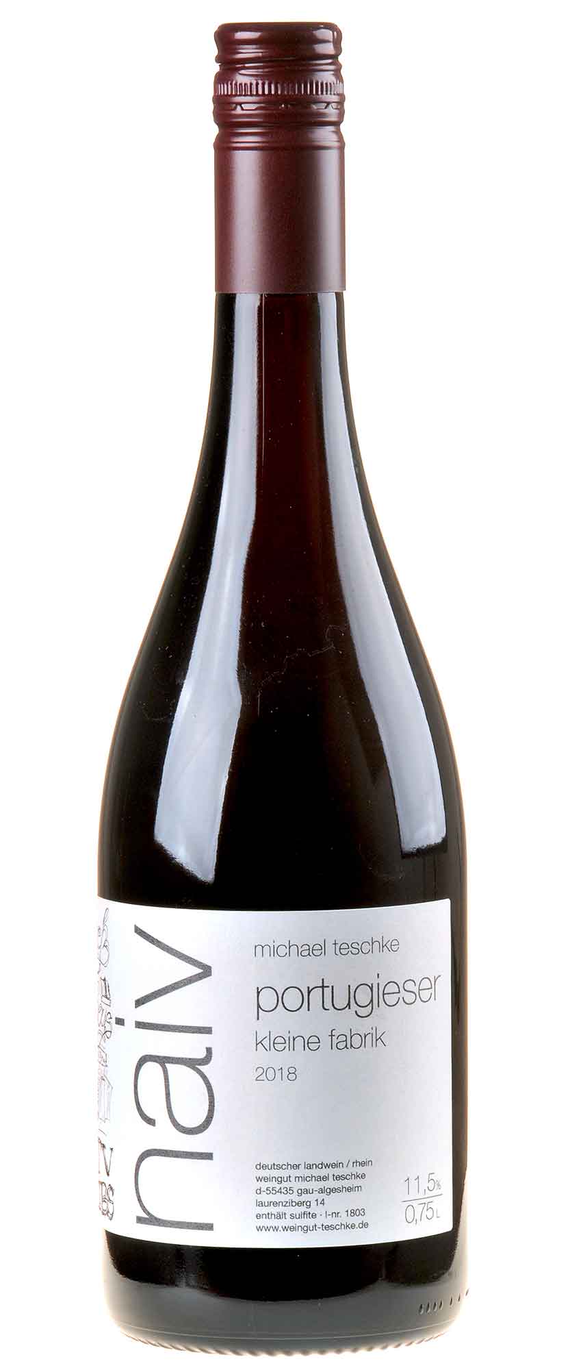 Michael Teschke Portugieser Kleine Fabrik Naive Weine 2018 Rücketikett