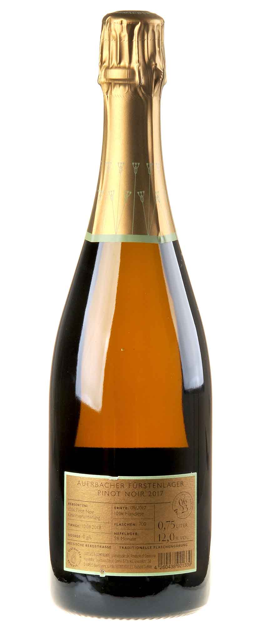Griesel & Compagnie Pinot Noir Granit -F- Brut Nature -Exquisit- 2017 Rücketikett