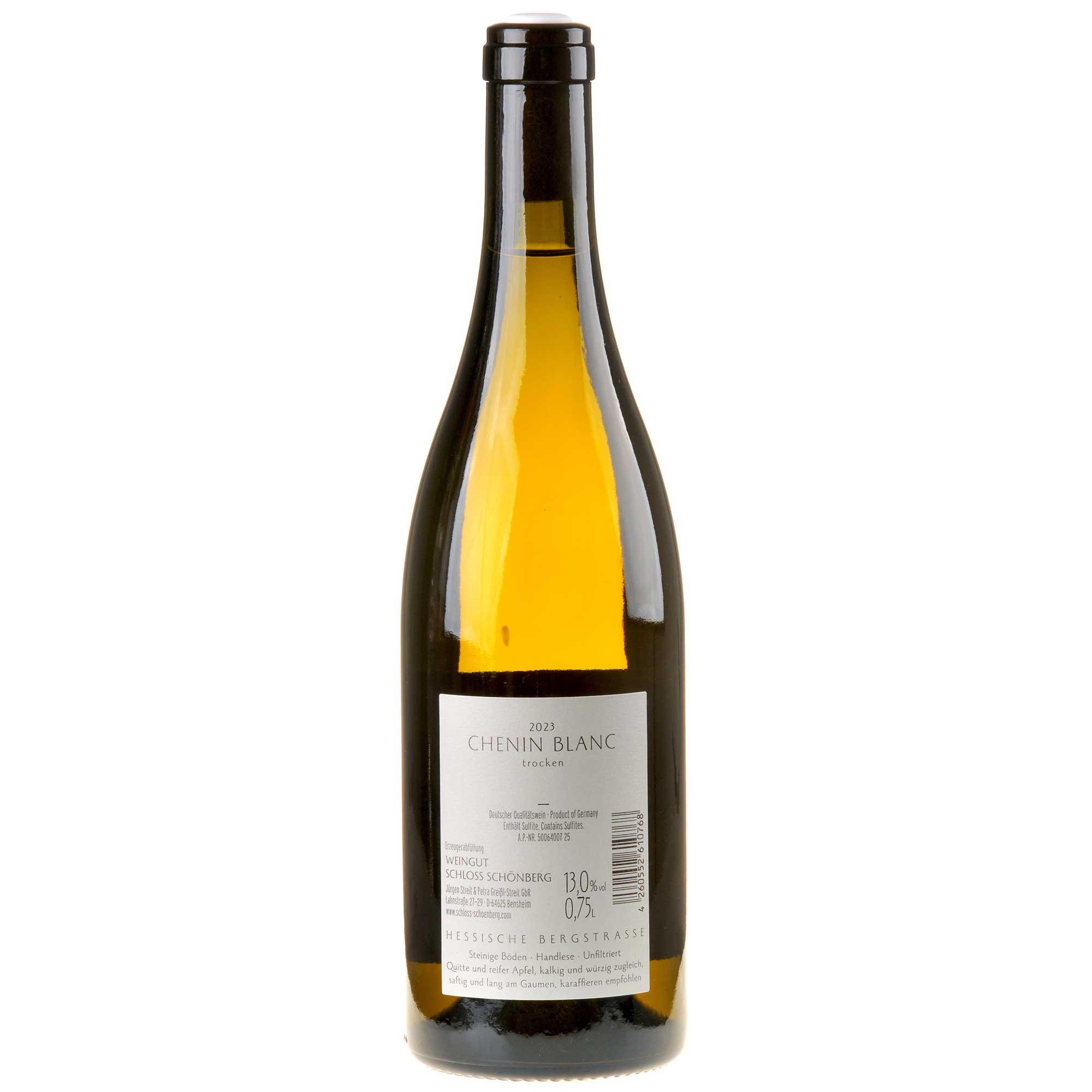 Weingut Schloss Schönberg Chenin Blanc 2023 Rücketikett