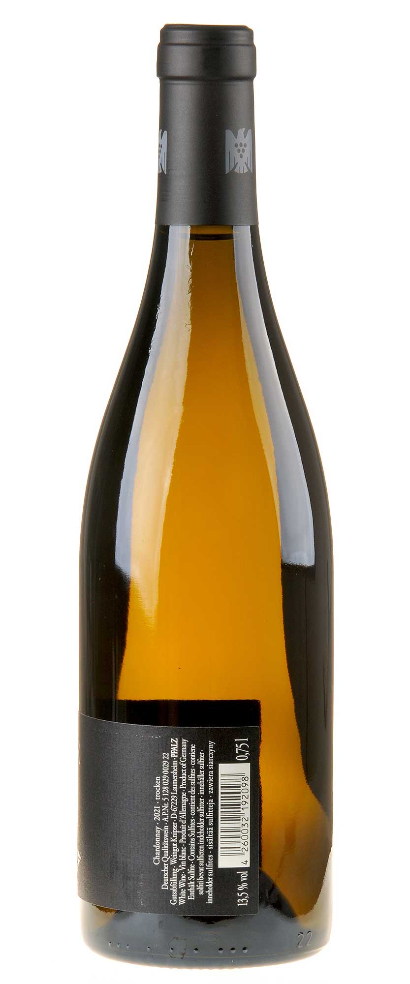 Weingut Knipser Chardonnay *** 2021 Rücketikette