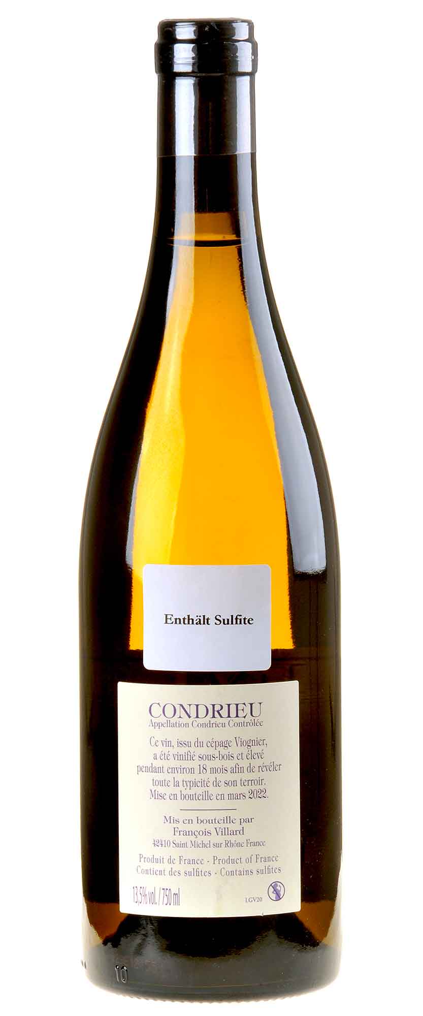 Domaine François Villard Condrieu Le Grand Vallon 2020 Rücketikett