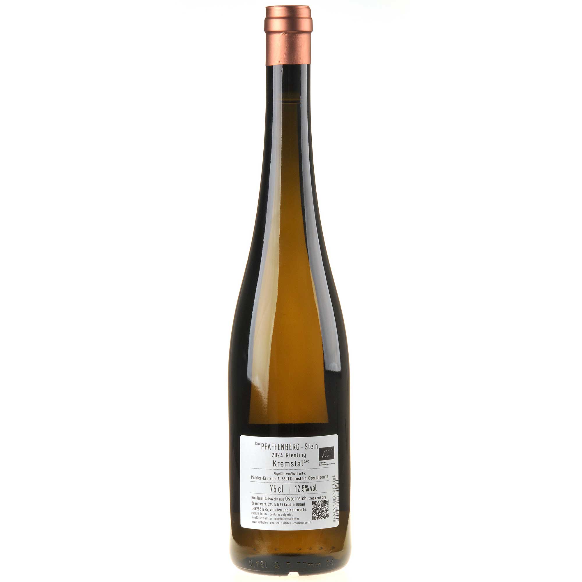 Weingut Pichler-Krutzler Riesling Ried Pfaffenberg Bio 2024 Rücketikett