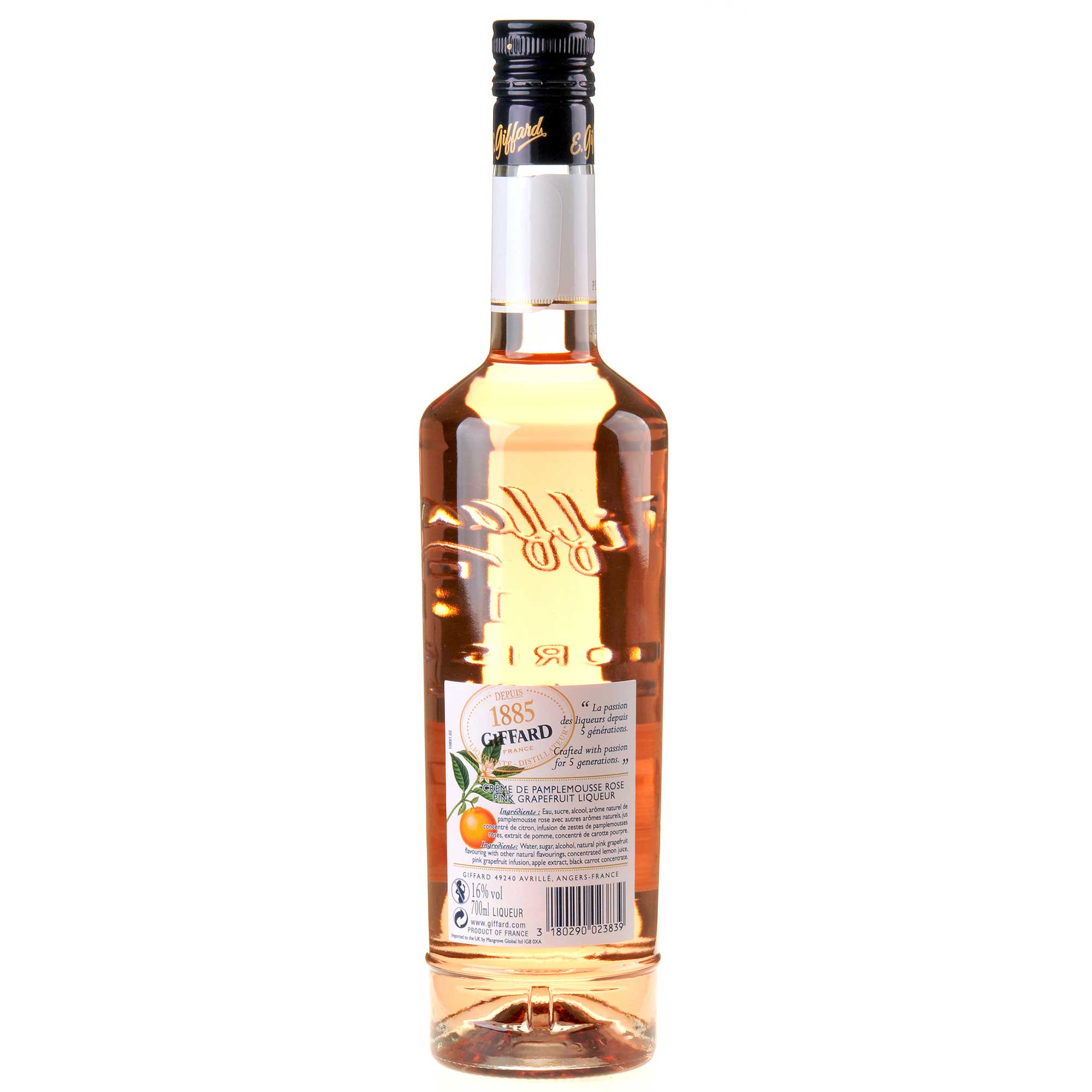 Bild Giffard Pink Grape Likör 0,7L Rücketikett