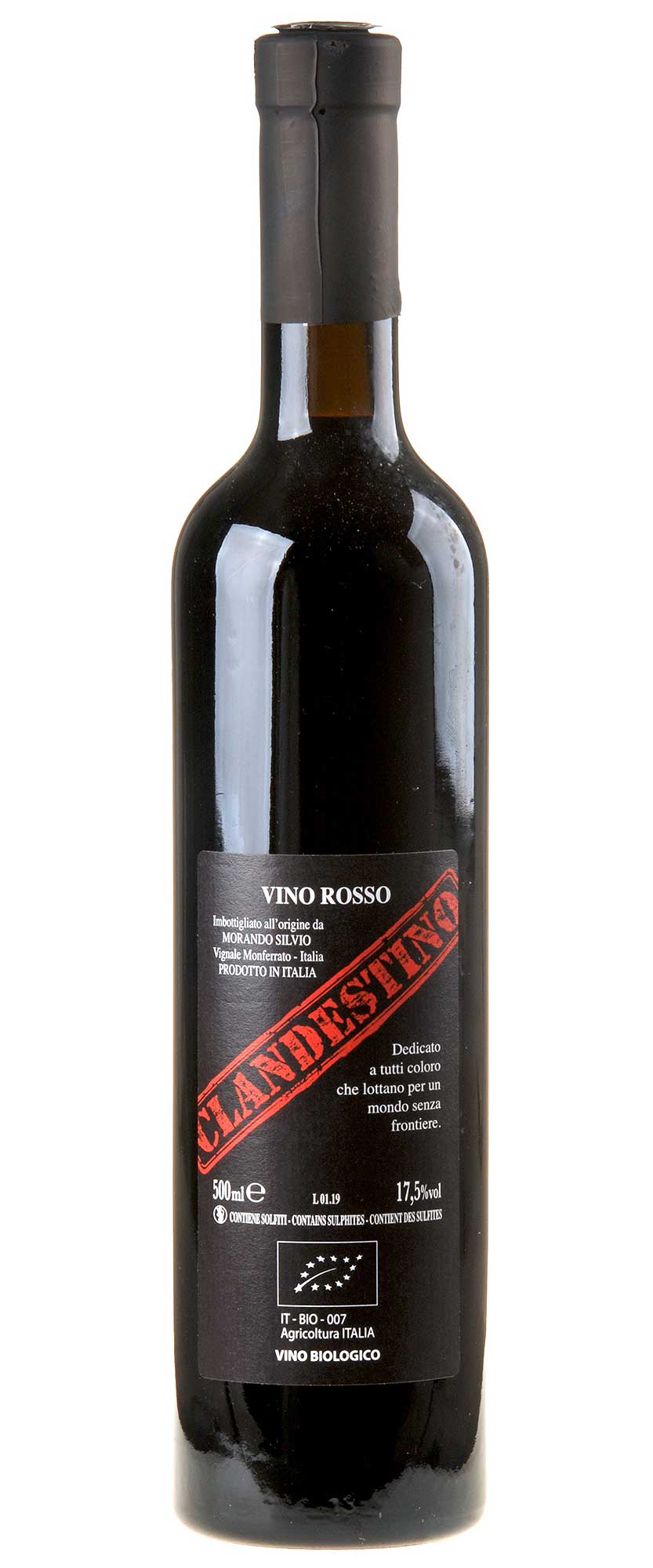 Bild Silvio Morando Clandestino 0,5l Rücketikett
