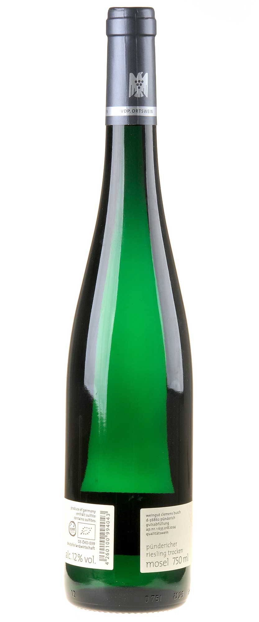 Clemens Busch Riesling vom blauen Schiefer Bio 2023 Rücketikett