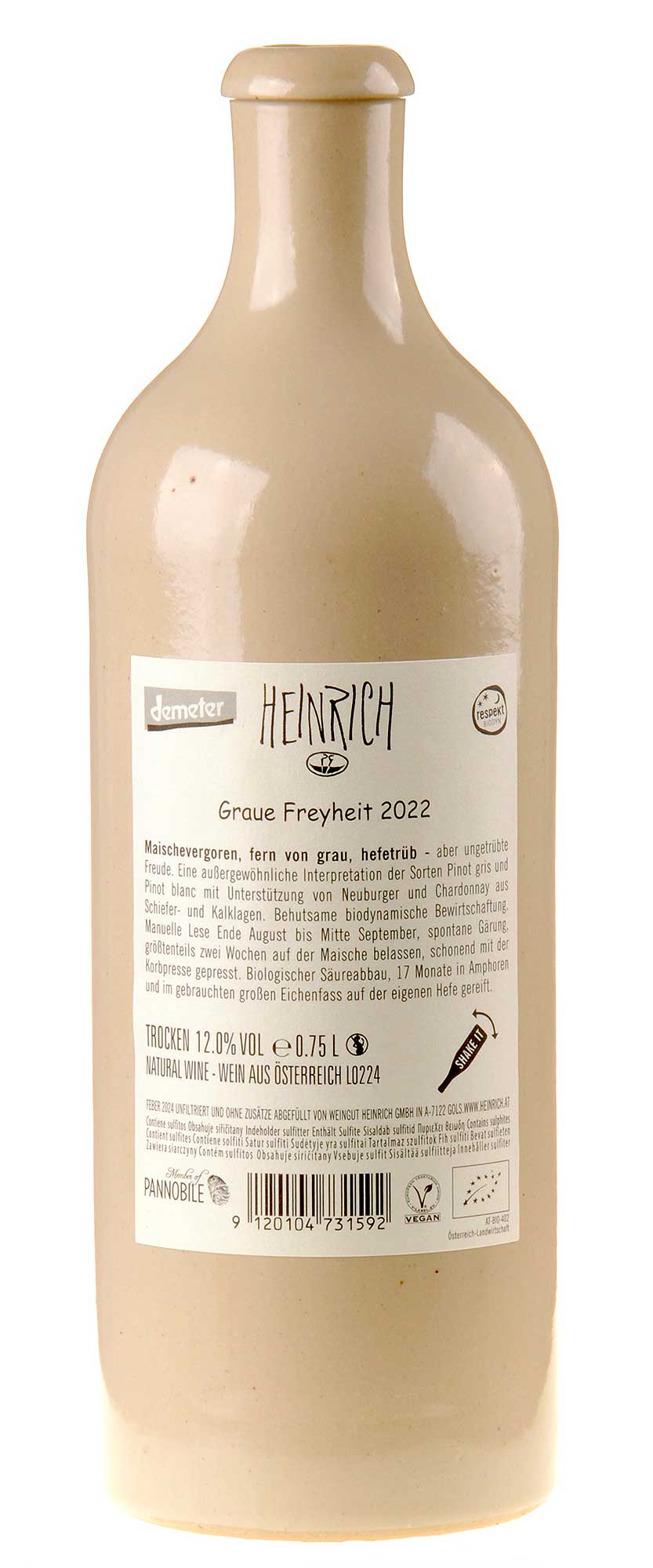 Bild Heinrich Graue Freyheit Bio 2022 Rücketikett