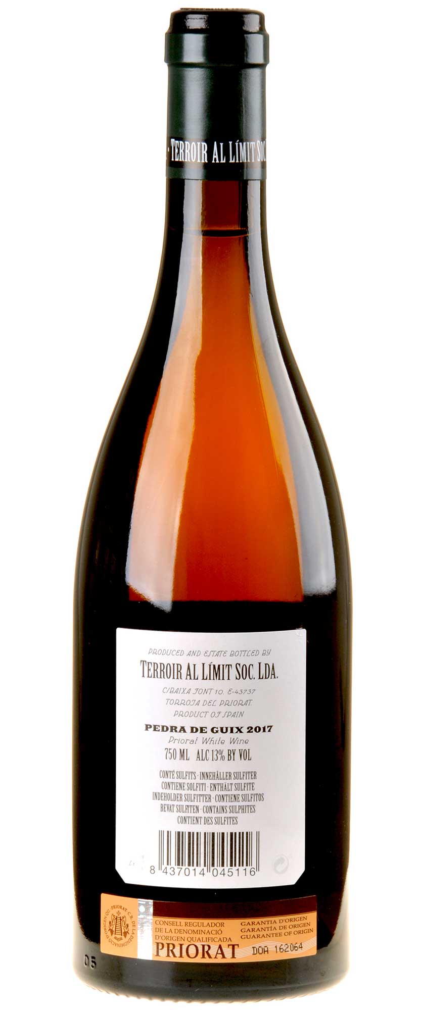 Terroir al Limit Pedra de Guix 2017 Rücketikett
