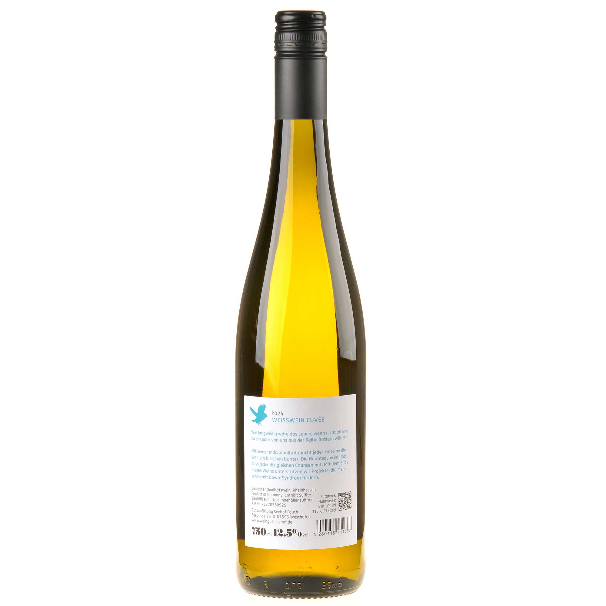 Weingut Seehof Same Same but Different Weißweincuvée 2024 Rücketikett