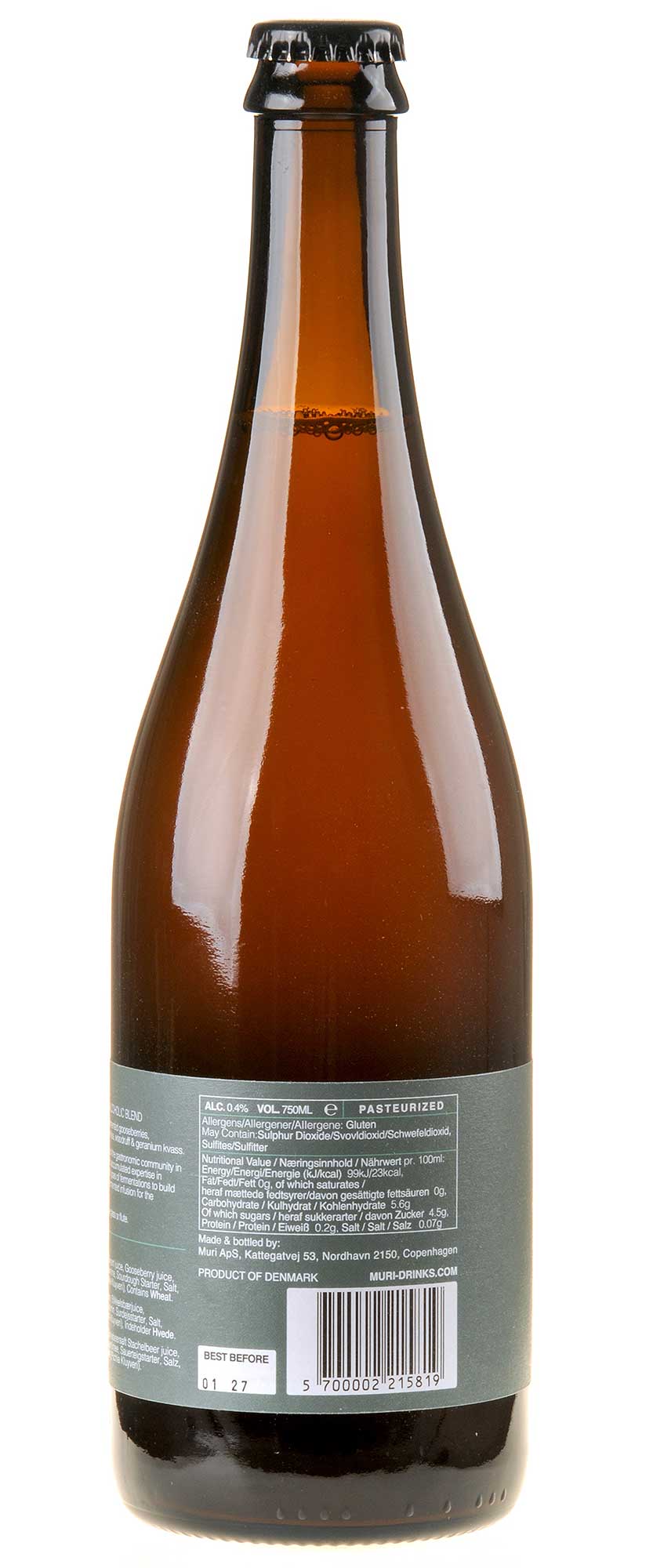 Muri Passing Clouds Sparkling Rücketikett