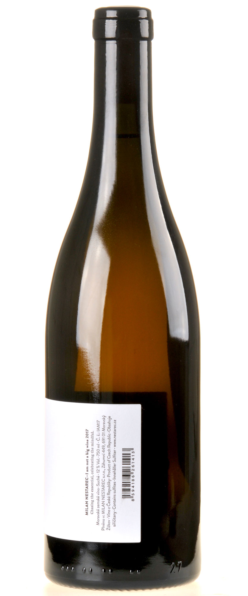 Milan Nestarec Riesling I'm not a big wine 2017 Rücketikette
