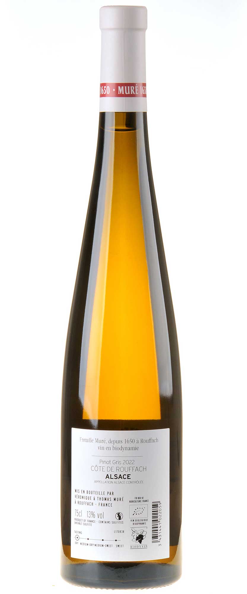 Domaine Muré - Domaine Clos St Landelin Pinot Gris Côte de Rouffach Bio 2022 Rücketikett