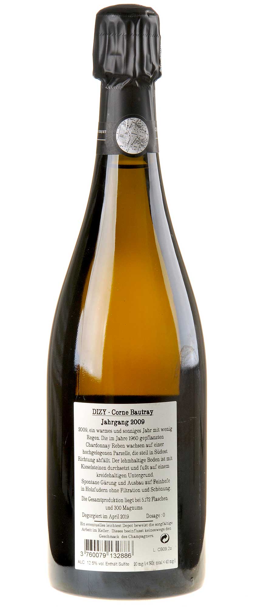 Champange Jacquesson Champagne Avize "Corne Bautray" 2009 Rücketikette