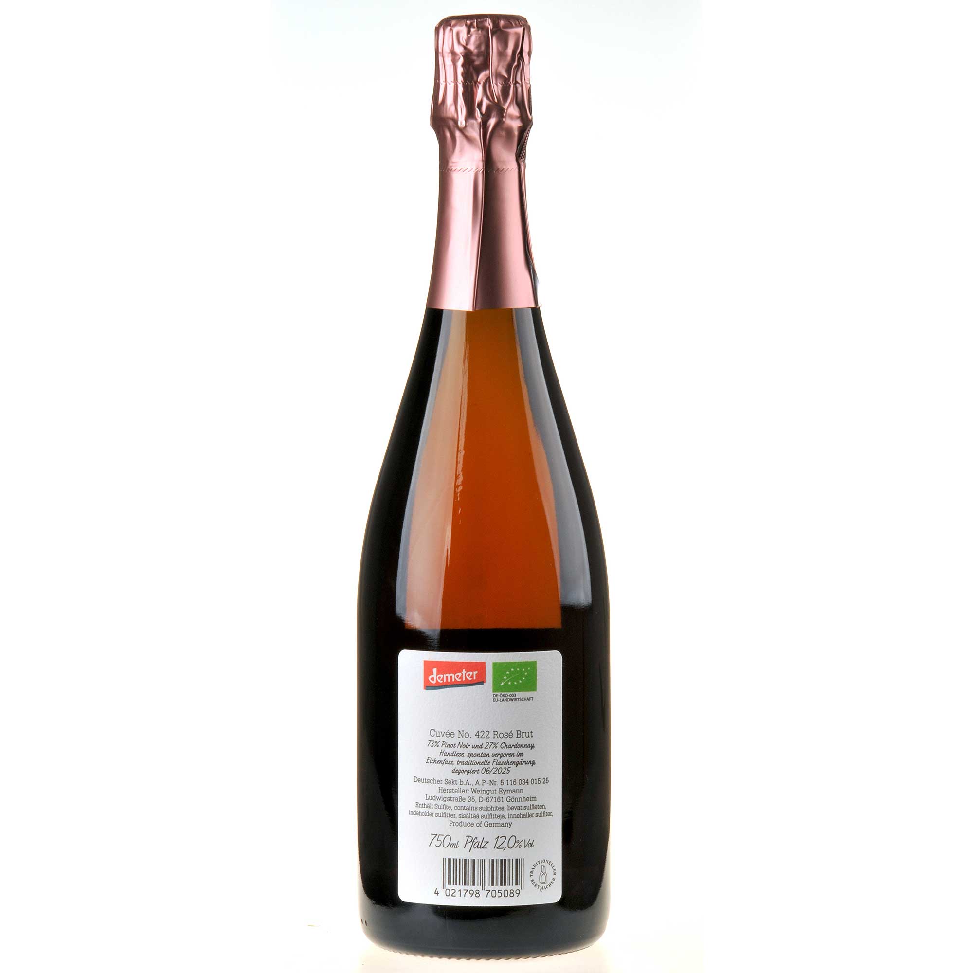 Weingut Eymann Cuvée No. 422 Rosé Brut Bio Ruecketikett