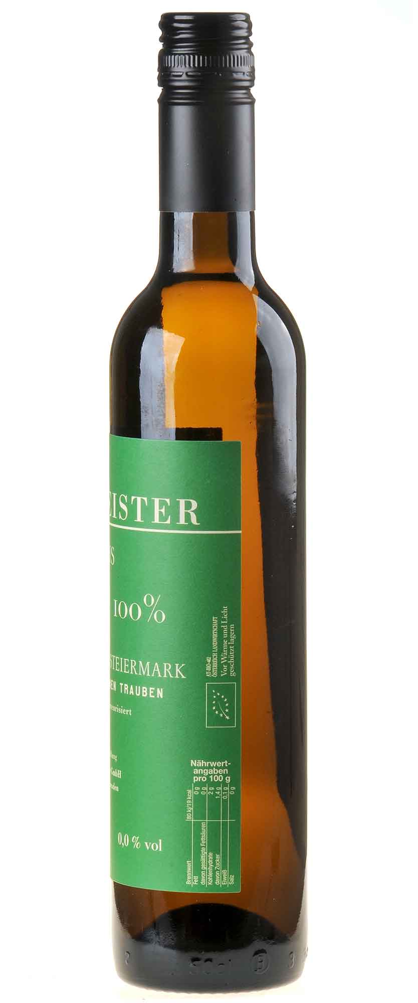 Neumeister Verjus Saft von grünen Trauben Bio 0,5l Rücketikett