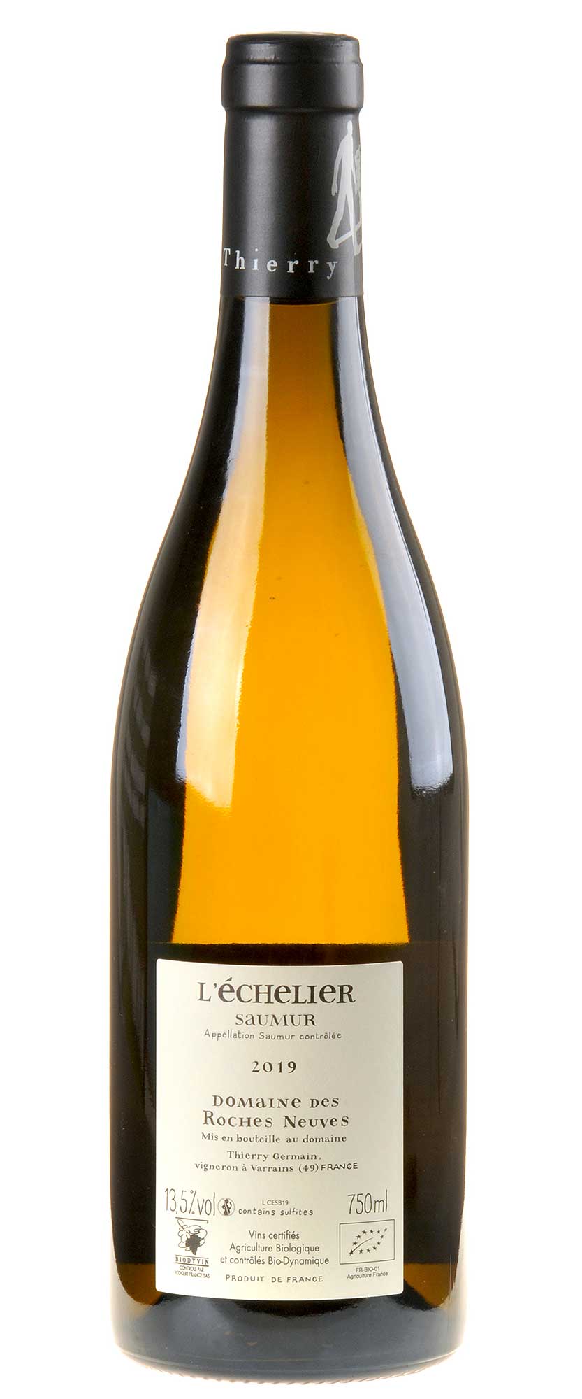 Domaine des Roches Neuves L'Echelier Saumur Blanc 2019 Rücketikette