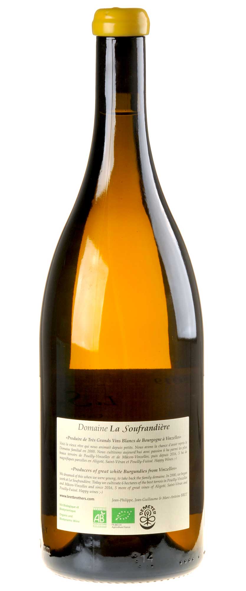 Bret Brothers & La Soufrandière Pouilly-Vinzelles "Les Quarts" ZEN Magnum Bio 2019 Rücketikette