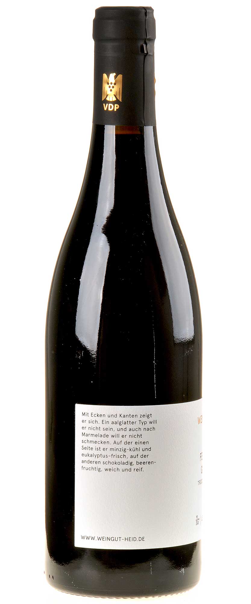 Weingut Heid Lemberger Fellbacher Goldberg Erste Lage Bio 2020 Seitenetikett