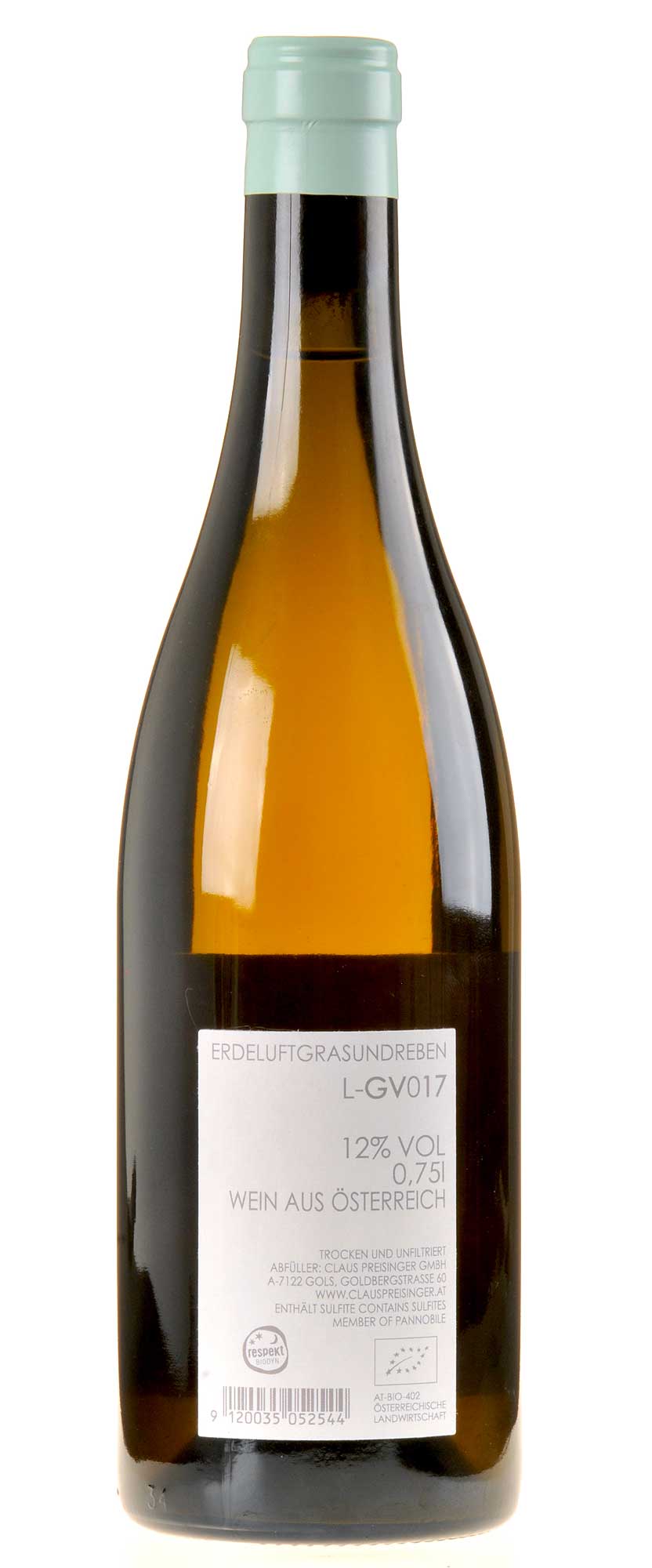 Claus Preisinger GV ErdeLuftGrasundReben 2017 Rücketikette