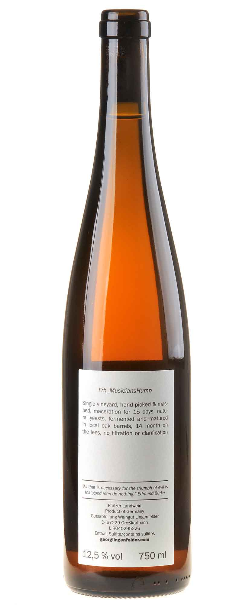Georg Lingenfelder Gewürztraminer 2022 Rücketikett
