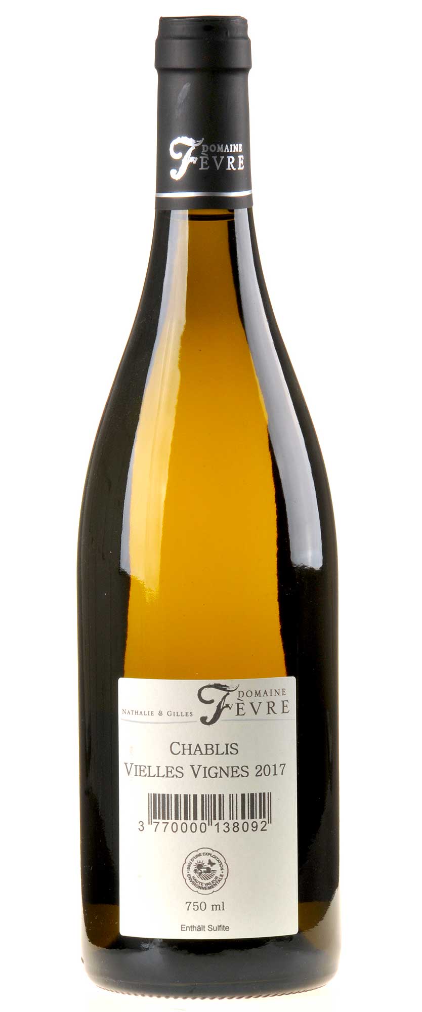 Domaine Nathalie et Gilles Fèvre Chablis Vieilles Vignes 2017 Rücketikette