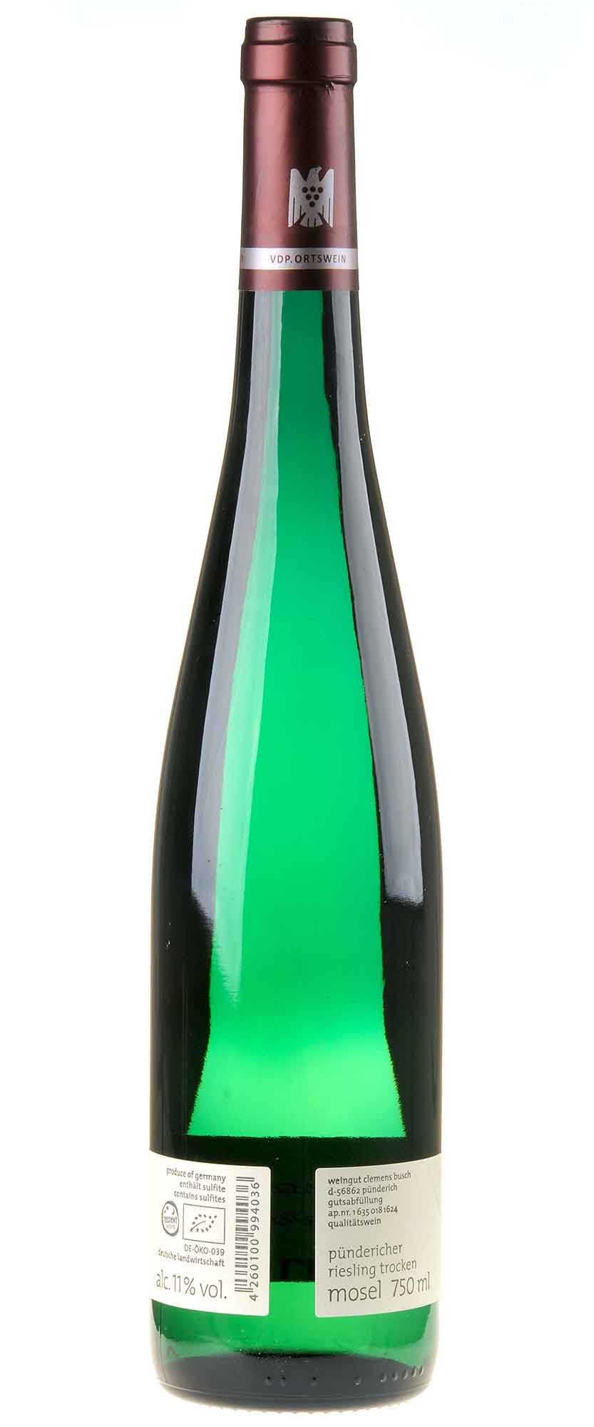 Clemens Busch Riesling vom roten Schiefer Bio 2023 Rücketikett