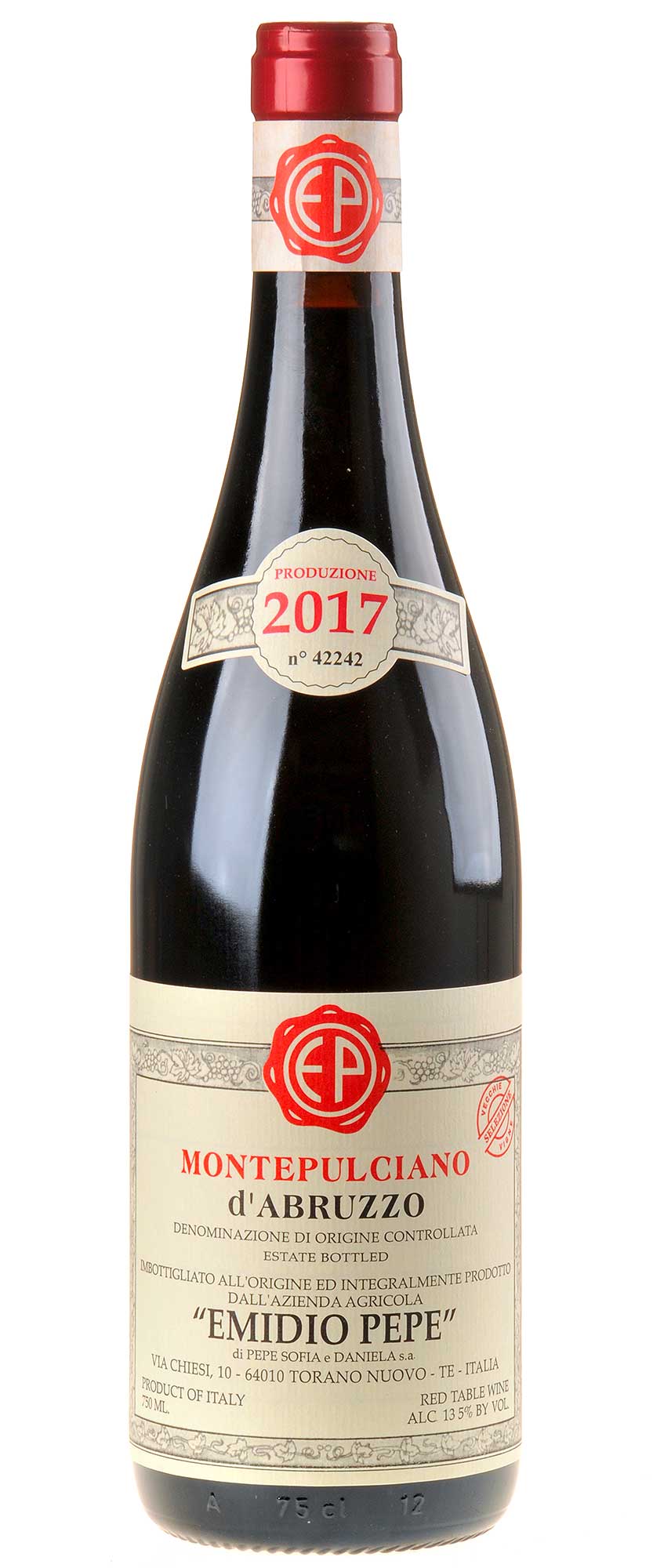 Emidio Pepe Montepulciano d'Abruzzo Selezione VV Bio 2017
