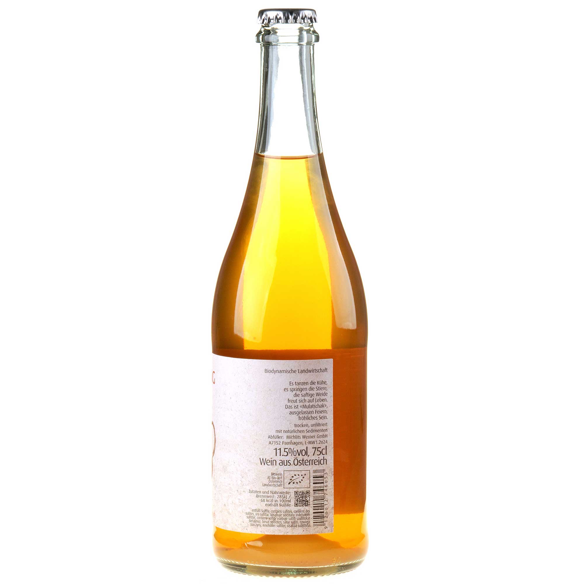 Meinklang Weißer Mulatschak Bio 2024 Ruecketikett