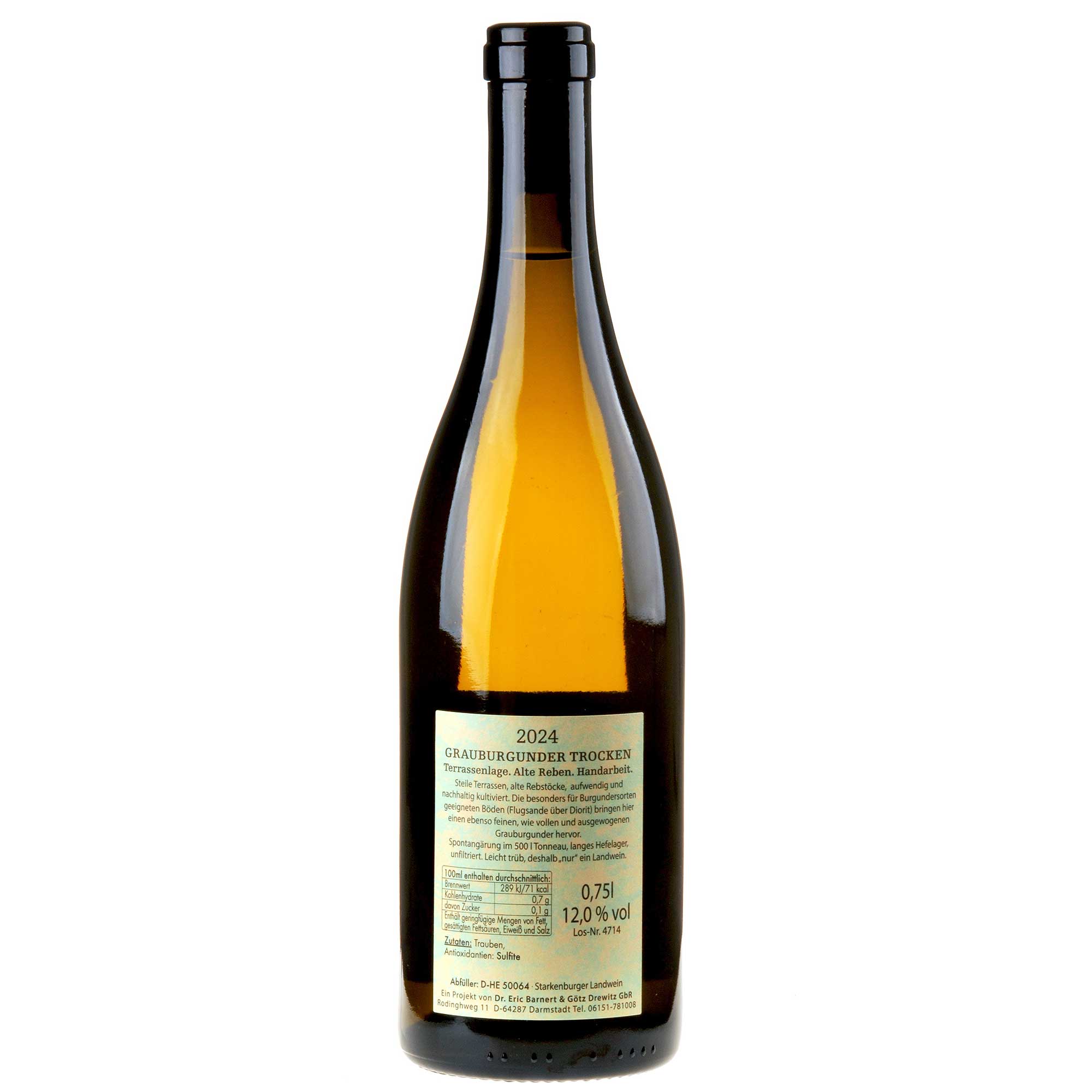 Bild Barnert & Drewitz Grauburgunder Alte Reben - Terrassen 2024 Rücketikett