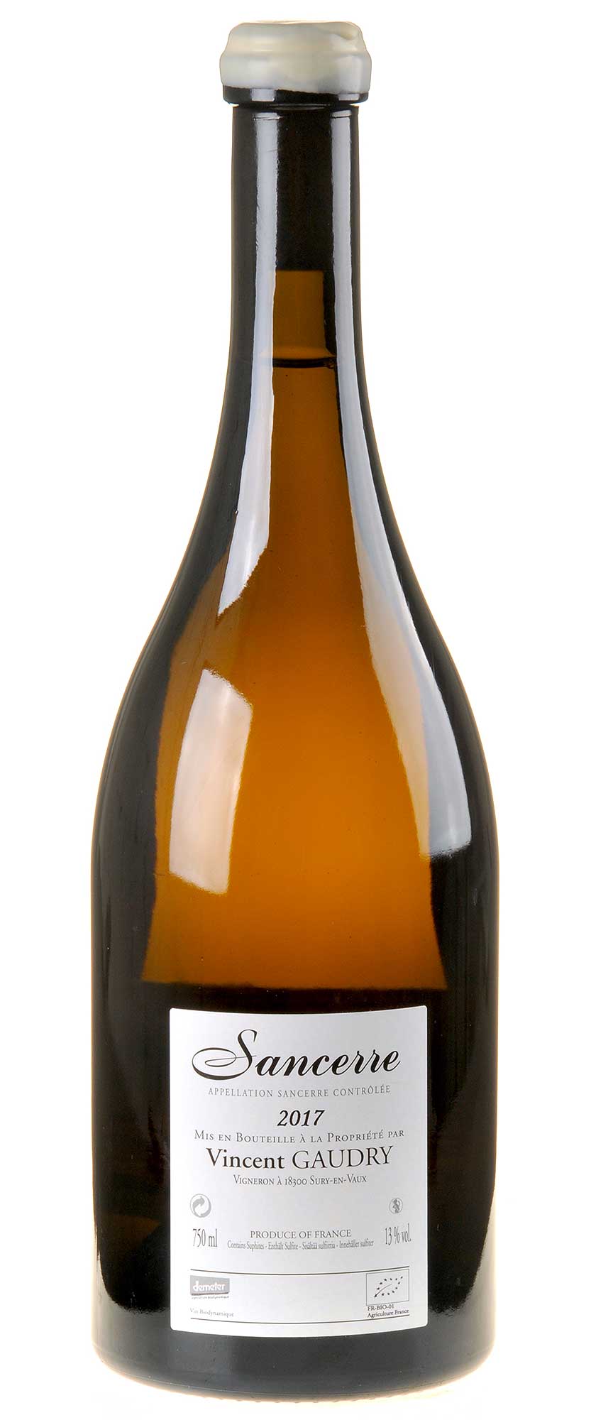 Vincent Gaudry Sancerre Blanc A mi-chemin Bio 2017 Rücketikette