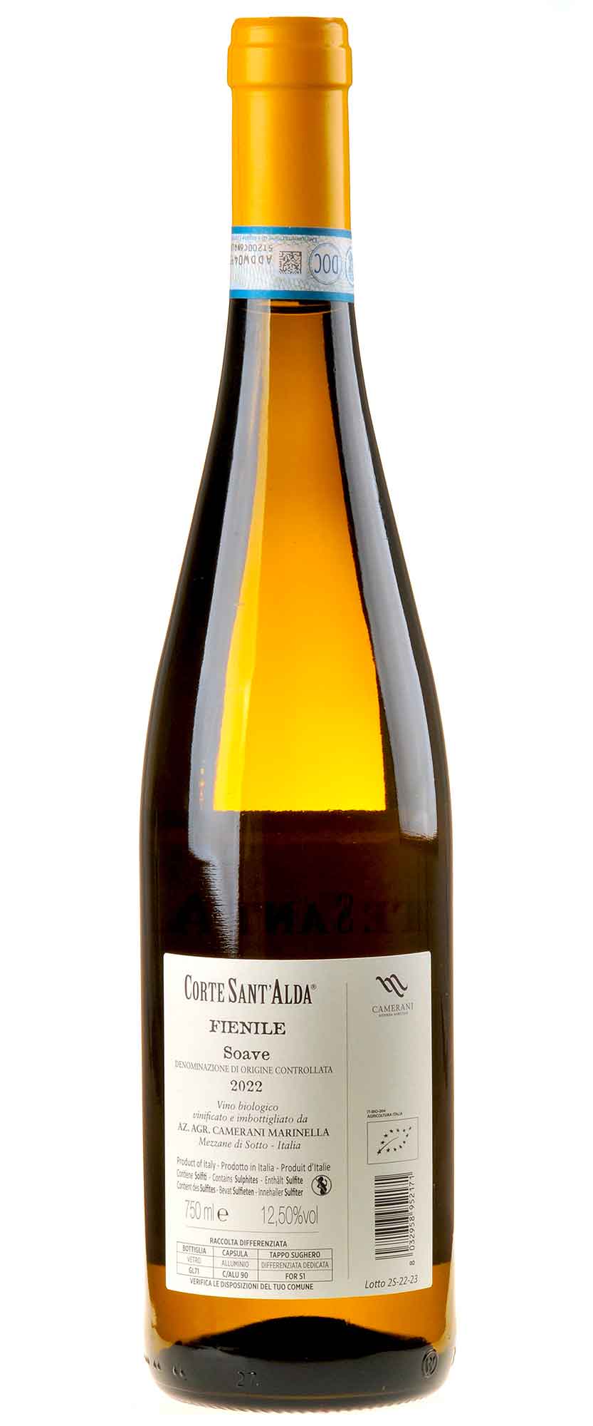 Corte Sant'Alda Fienile Soave Bio 2022 Rücketikett