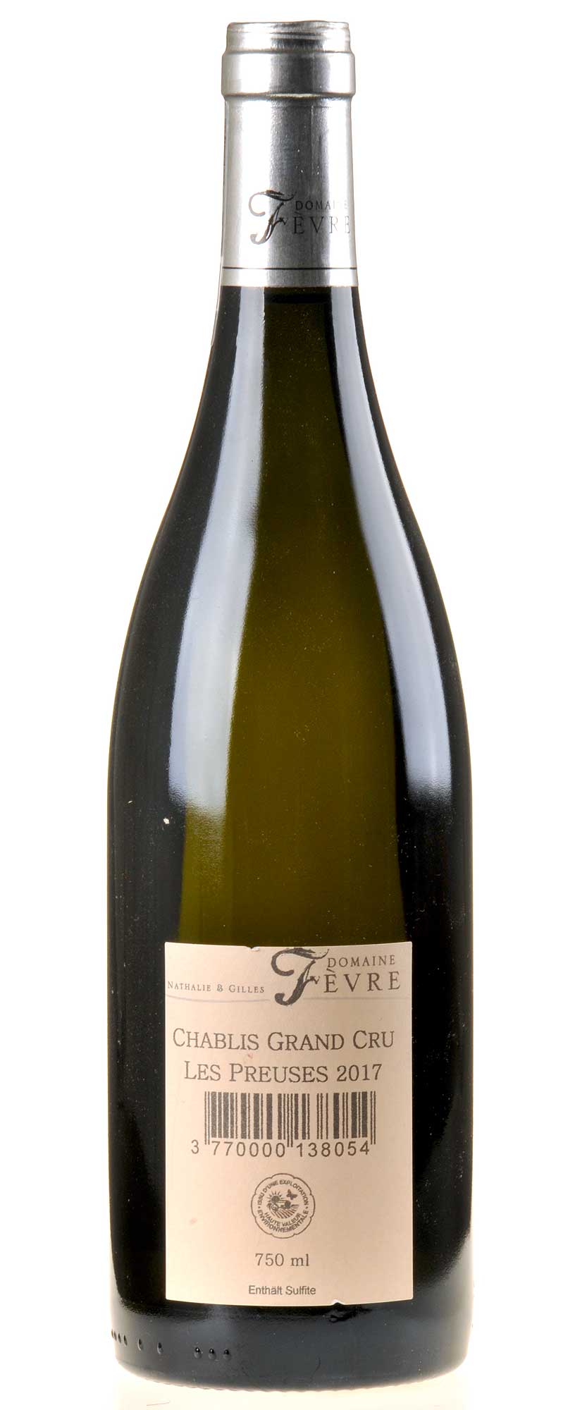Domaine Nathalie et Gilles Fèvre Chablis Grand Cru Les Preuses 2017 Rücketikette