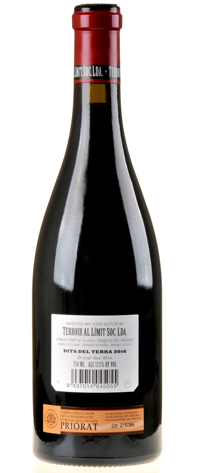 Terroir al Limit Dits del Terra 2016 Rücketikette