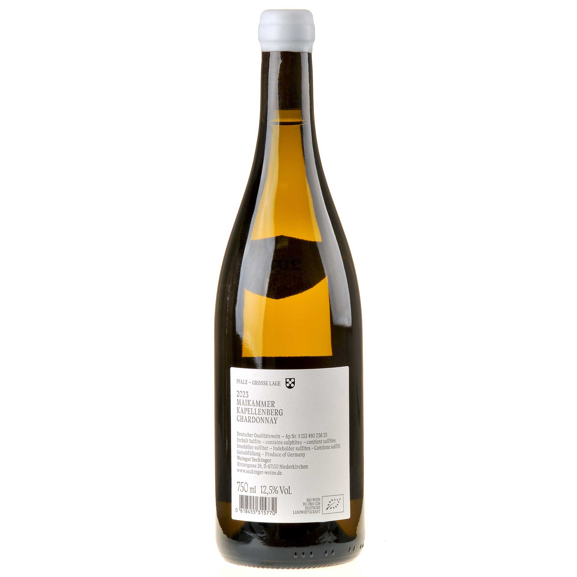 Seckinger Chardonnay Maikammer Kapellenberg Bio 2023 Ruecketikett