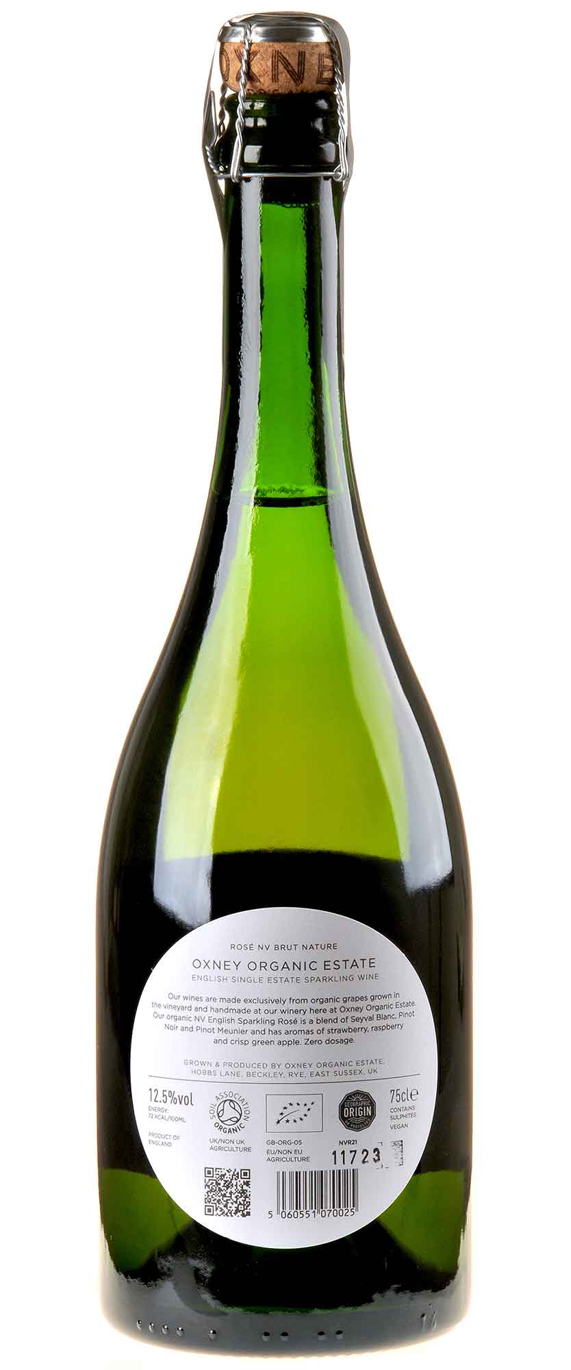 Oxney Organic Estate Rosé Bio Rücketikett