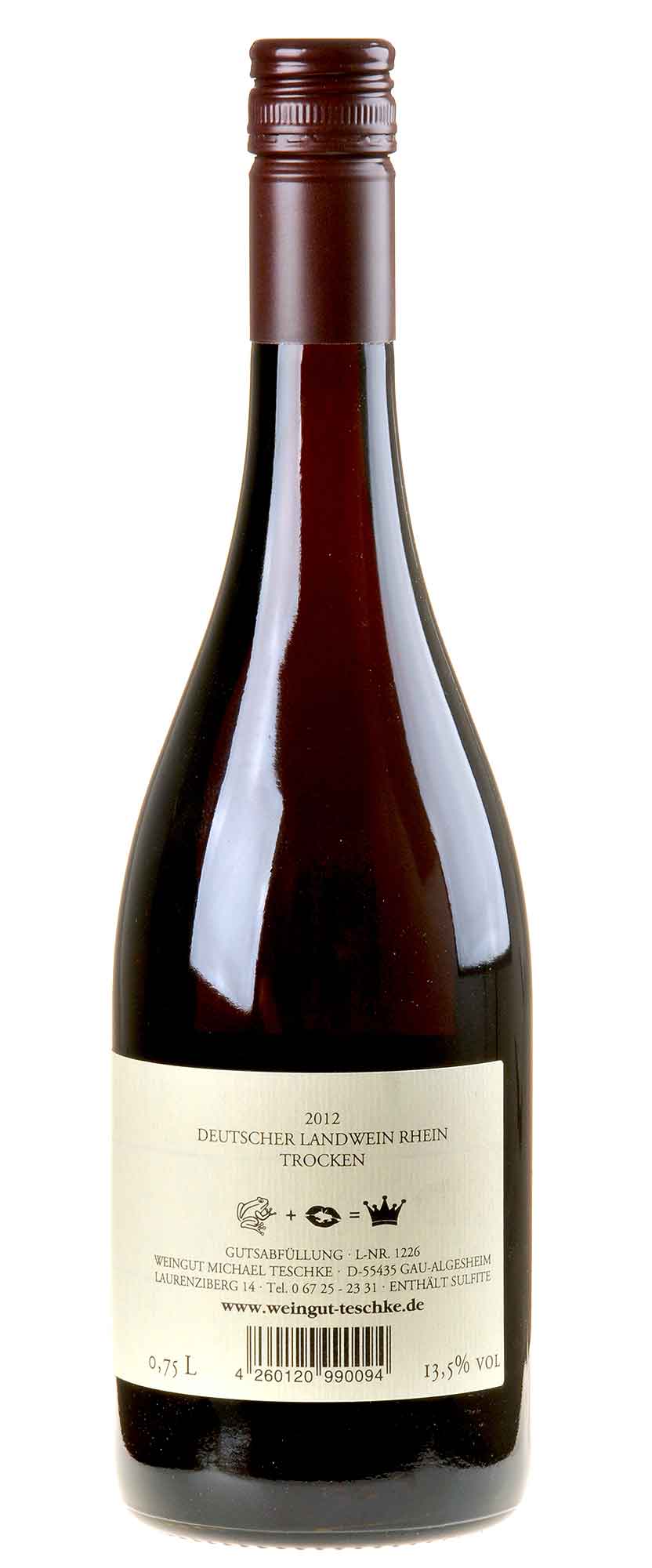 Michael Teschke Spätburgunder Tochter -Naive Weine- 2012 Rücketikett