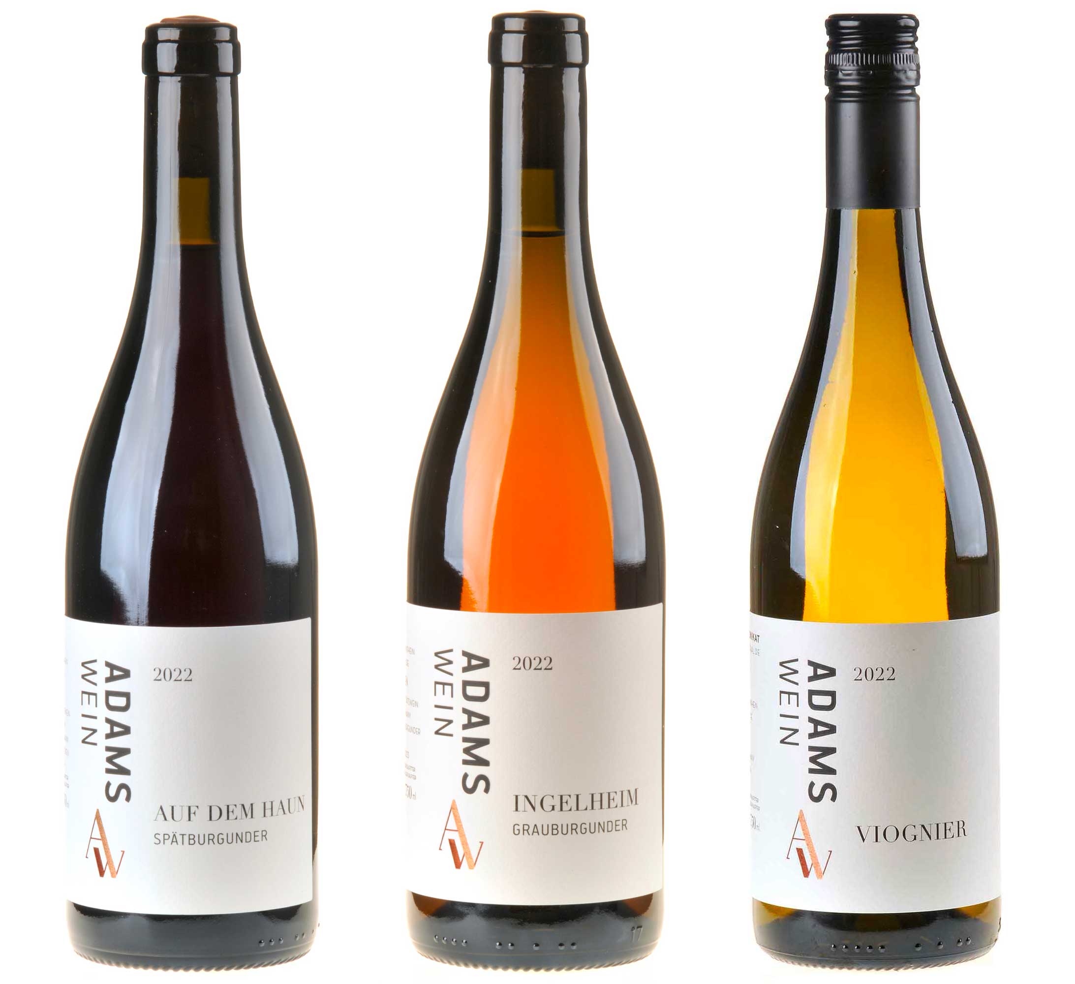 3er-Weinpaket AdamsWein zum vinocentral-Livestream: 3 Gläser mit Simone Adams