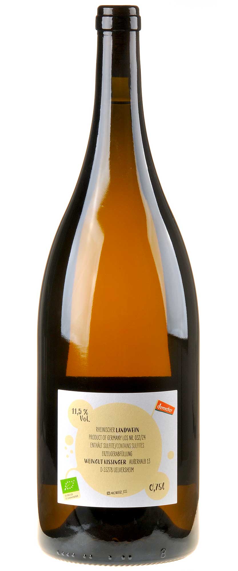 Moritz Kissinger Riesling 2023 Magnum Rücketikett