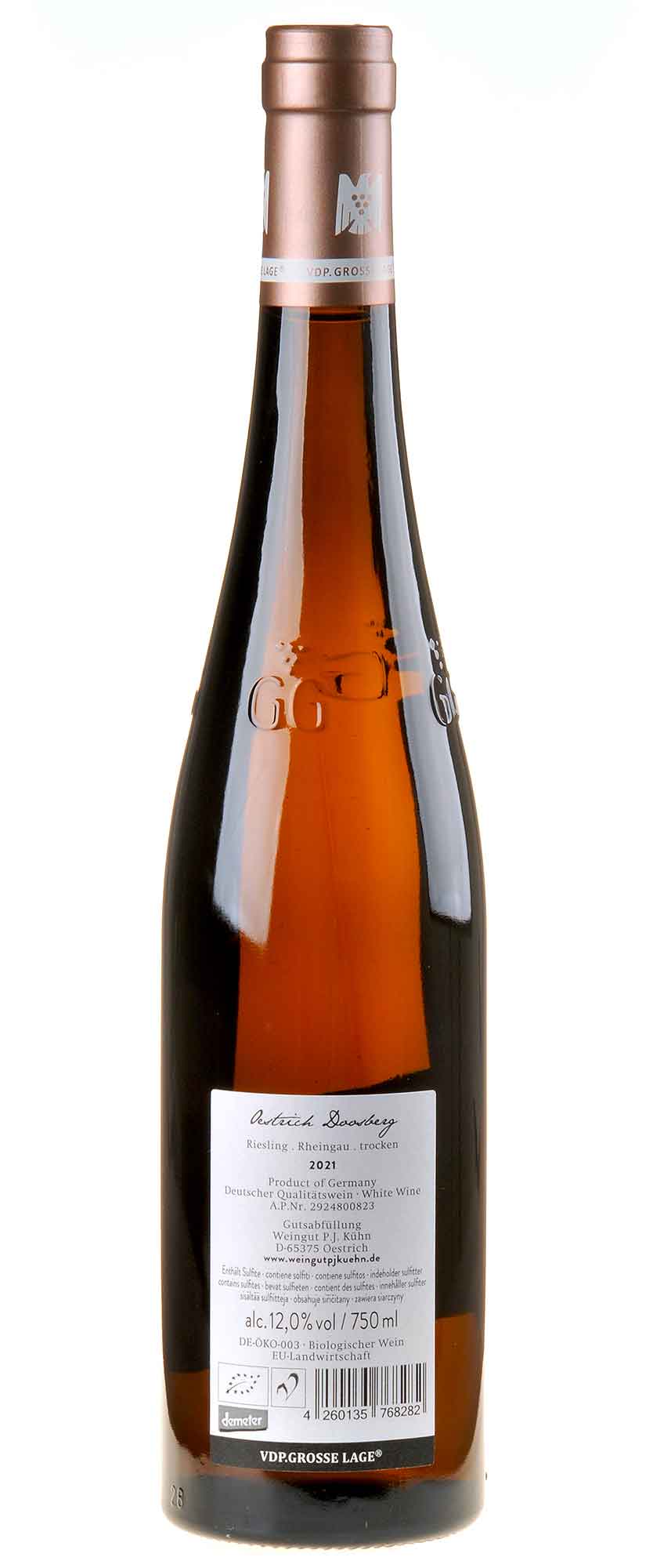 Weingut P.J.Kühn Riesling Doosberg Großes Gewächs 2021 Rücketikette