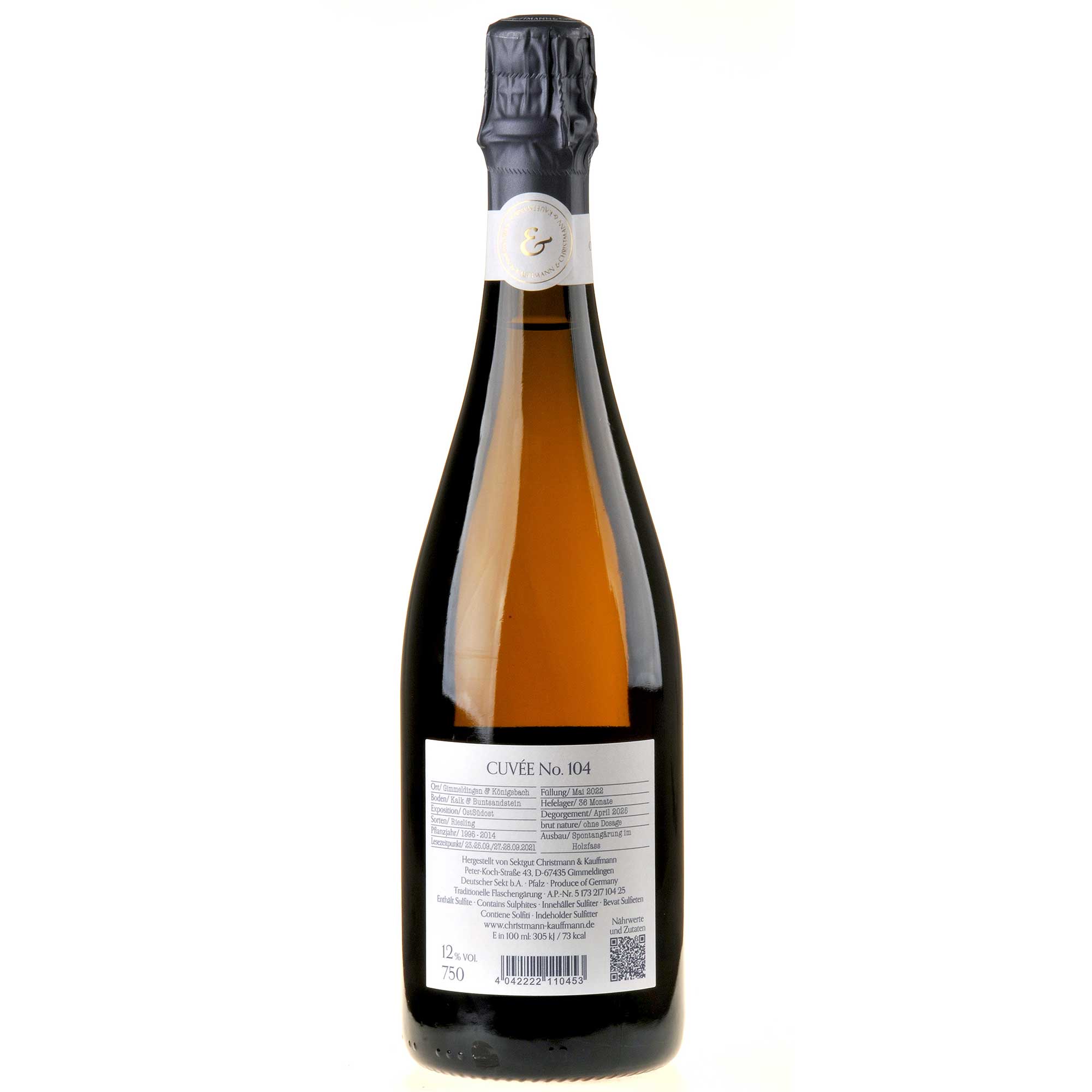 Bild Christmann & Kauffmann Cuvée No. 103 Brut Nature Ruecketikett